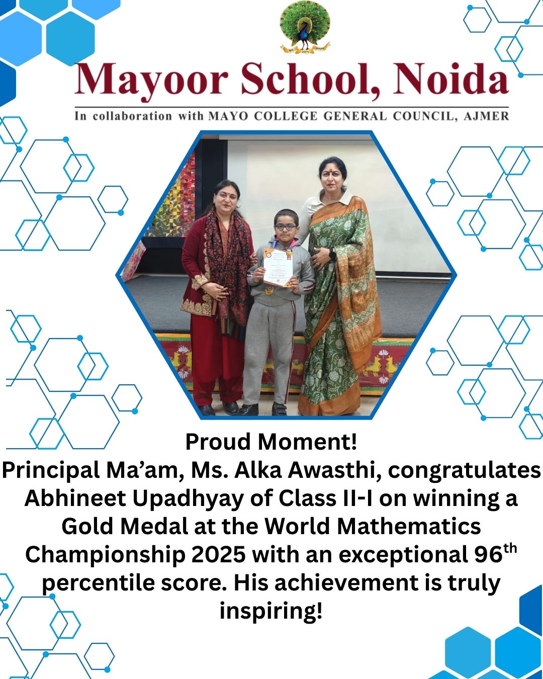 Gold in Mathematics, Pride for Mayoor